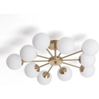 Deckenleuchte Metall und Glas Moonlight Brass 10 Spots Gold Deckenleuchte Metall und Glas Moonlight Brass 10 Spots Gold von LEDKIA