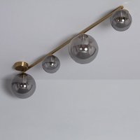 Ledkia - Deckenleuchte aus Metall und Glas Moonlight Brass 4 Spots Rauchgrau1000 mm von LEDKIA