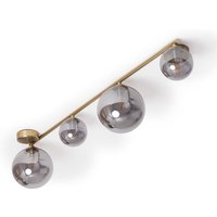 Efectoled - Deckenleuchte aus Metall und Glas Moonlight Brass 4 Spots Rauchgrau Efectoled - Deckenleuchte aus Metall und Glas Moonlight Brass 4 Spots Rauchgrau von EFECTOLED