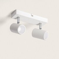 Efectoled - Deckenleuchte verstellbar Metall 2 Strahler Wuedy Weiß von EFECTOLED