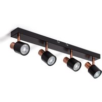 Deckenleuchte verstellbar Metall 4 Strahler Albus Black Rose Large Schwarz von EFECTOLED