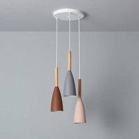 Ledkia - Hängeleuchte Metall und Holz Rain Bunt300 mm von LEDKIA