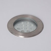 Ledkia - LED-Bodeneinbaustrahler Aussen 12W Inox 3000K Warmweiß von LEDKIA
