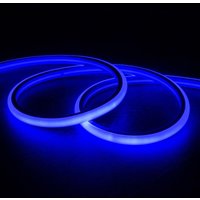 LED-Streifen Neon 7.5 W/m Dimmbar 220V ac 120 LED/m Halbrund 180º Blau IP67 nach Mass Schnitt alle 100cm 180º 14m von LEDKIA