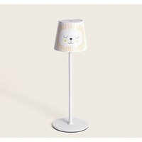 LED-Tischlampe 2.5W tragbar aus Metall mit wiederaufladbarem USK-Akku Anisa Kids Gelb von LEDKIA