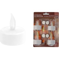 S.i.a - LED-Teelicht 4-er Set (inkl. Batterie) Windlicht flackernde Flamme von S.I.A