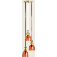 Pendelleuchte Metall und Glas Tri Baudelaire Rot von LEDKIA