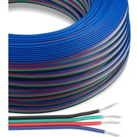 Ledkia - Rolle 100m Elektrokabelschlauch Flach mit 4x0,5 mm² für RGB-LED-Streifen 4P Ledkia - Rolle 100m Elektrokabelschlauch Flach mit 4x0,5 mm² für RGB-LED-Streifen 4P von LEDKIA