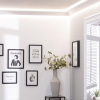 Efectoled - Sockelleiste für 2 LED-Streifen 2m Bogen Design Weiß von EFECTOLED