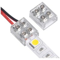 Verbinder für LED-Streifen 12/24V dc Kabel mit Schrauben Einfarbig von LEDKIA