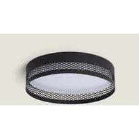 Ledkia - led Deckenleuchte 30W Metall Saska s Mattschwarz von LEDKIA