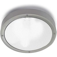 Leds-C4 Basic - LED LED Round Flush Deckenleuchte Basic Grey 30cm 1488lm 4000K IP65 von LEDKIA