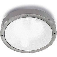 Leds-C4 Basic - LED LED Round Flush Deckenleuchte Basic Grey 30cm 1488lm 4000K IP65 von LEDKIA