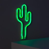 Neon LED Kaktus mit Batterie GrünGrün von LEDKIA