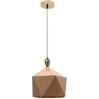 Pendelleuchte Metall Gold Elia Beige von LEDKIA