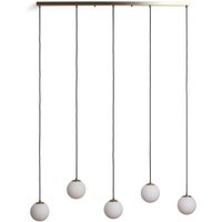 Pendelleuchte Metall und Glas Moonlight Brass 5 Spots Gold Pendelleuchte Metall und Glas Moonlight Brass 5 Spots Gold von LEDKIA