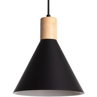 Pendelleuchte aus Metall und Holz Arbat Schwarz Pendelleuchte aus Metall und Holz Arbat Schwarz von LEDKIA