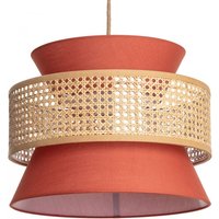 Pendelleuchte aus Rattan und Stoff Chulu Terrakotta Pendelleuchte aus Rattan und Stoff Chulu Terrakotta von LEDKIA