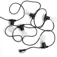 Set Lichterkette Außen IP44 5m Schwarz + 5 led Glühbirnen Filament B22 2W A60 4000K Neutralweiß Set Lichterkette Außen IP44 5m Schwarz + 5 led Glühbirnen Filament B22 2W A60 4000K Neutralweiß von LEDKIA