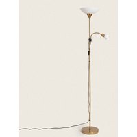 Stehlampe Metall und Glas mit Leselicht Ussel Gold von LEDKIA