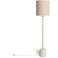 Stehlampe Metall und Leinen Aimahar Gardenia Weiß von EFECTOLED