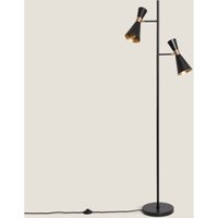 Ledkia - led Stehlampe aus Metall 2 Spots Jigger Schwarz / Gold von LEDKIA