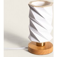 Tischlampe Holz Hiva Weiß von LEDKIA