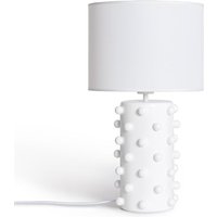 Ledkia - Tischlampe Kunstharz und Stoff Bally Weiß von LEDKIA