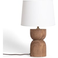 Tischlampe aus Holz Dallas Weiß von LEDKIA