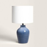 Ledkia - Tischlampe Keramik Botijo Dunkles Blau von LEDKIA