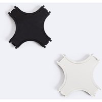 Verbindung Typ x für Magnetschiene 25mm SuperSlim 48V Aufbau Schwarz von EFECTOLED