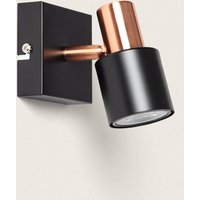 Efectoled - Wand- und Deckenleuchte Ausrichtbar Metall 1 Strahler Albus Black Rose Schwarz von LEDKIA
