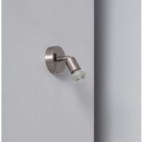 Wandleuchte Aluminium Ausrichtbar mit Schalter 1 Strahler Oasis Silber Silber von LEDKIA