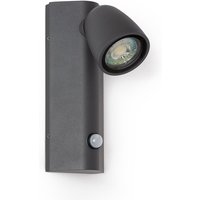 Wandleuchte Außen Aluminium mit Bewegungssensor Abel Dunkles Grau von LEDKIA