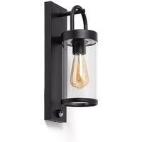 Wandleuchte Außen Benny mit Bewegungssensor PIR Schwarz von LEDKIA