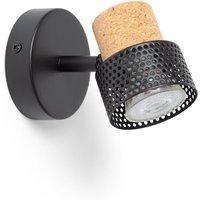 Wandleuchte aus Metall und Kork Liksy Schwarz Wandleuchte aus Metall und Kork Liksy Schwarz von EFECTOLED