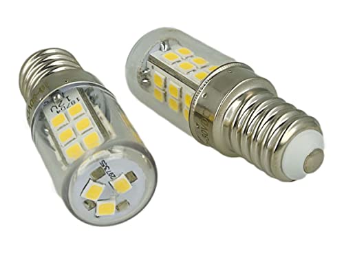 LEDLUX 2 STÜCKE E14 Led DC 12V 24V 4W, Super Slim 18mm, Für Friedhofslichtsignale Photovoltaikboote LKWs (Kaltweiß 6000k) von LEDLUX