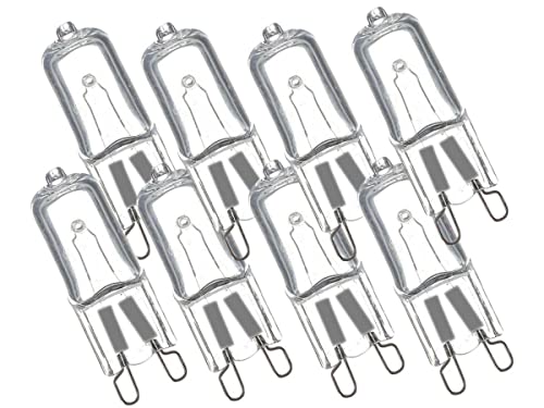 Halogen G9, G9 Halogenlampe dimmbar, G9 Warmweiß 2800K (28W 370 Lumen, 8 PCS) von LEDLUX