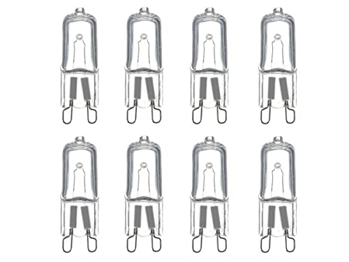 Halogen G9, G9 Halogenlampe dimmbar, G9 Warmweiß 2800K (33W 460 Lumen, 8 PCS) von LEDLUX