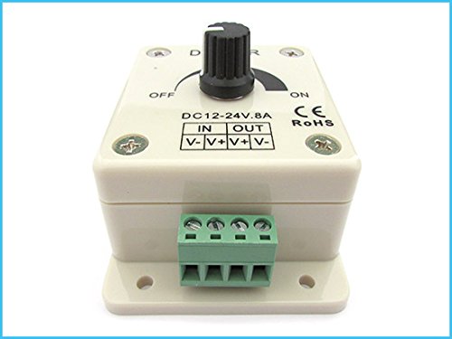 LED Dimmer Signal PWM mit Rad für Strip Coil LED Lights 12V 24V 8A von LEDLUX