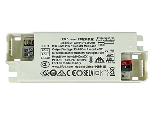 LED Driver DC 1000mA 33V-40V DC 40W Konstantstromversorgung für LED Panel 60x60cm LED Driver DC 1000mA 33V-40V DC 40W Konstantstromversorgung für LED Panel 60x60cm von LEDLUX