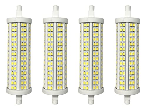 LED-Lampe R7S 118mm Dimmbar, 20W=250W 2500lm, Durchmesser 30mm, Lichtwinkel 360° (4, Kaltweiß 6000K) von LEDLUX