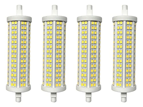 LED-Lampe R7S 118mm Dimmbar, 20W=250W 2500lm, Durchmesser 30mm, Lichtwinkel 360° (4, Neutralweiß 4000K) von LEDLUX
