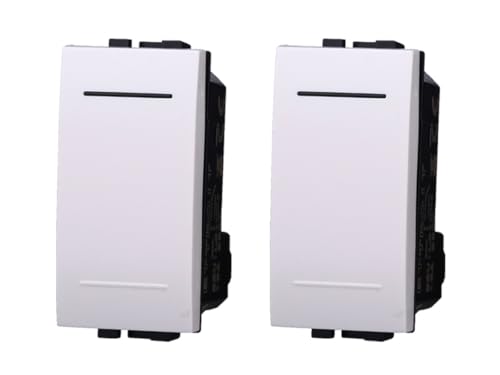 LEDLUX 2 Pezzi Di Frutti Dispositivi Di Comando Compatibile Con Bticino Living (Wandler, Weiß) von LEDLUX