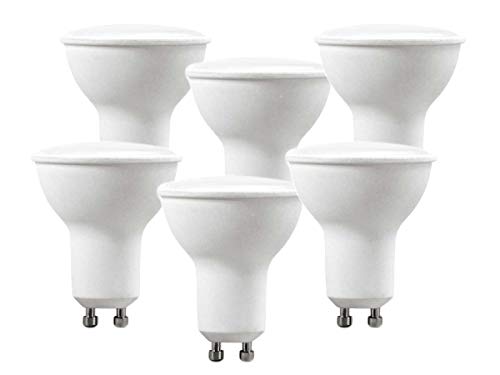GU10 Led Lampe 5W 220V 400 Lumen, 110 Grad Winkel, Opal Diffusor (x6, 4000K) von LEDLUX