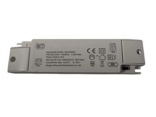 LEDLUX CC4466 LED-Treiber DC 1500mA 30V-60VDC 60W Konstantstromversorgung für LED-Panel 60X60cm 120X30cm von LEDLUX