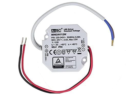 LEDLUX CV2410 Netzteiltransformator CV Wasserdicht IP67 24V 12W 0,5A Kleine Größe für Streifenführung 24V von LEDLUX