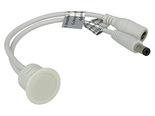 LEDLUX Dimmer Touch EinbauLED-Schalter 12V 24V 8A mit DC JACK Kabel 5.5x2.1mm [Energieeffizienzklasse A] (Weiß) von LEDLUX