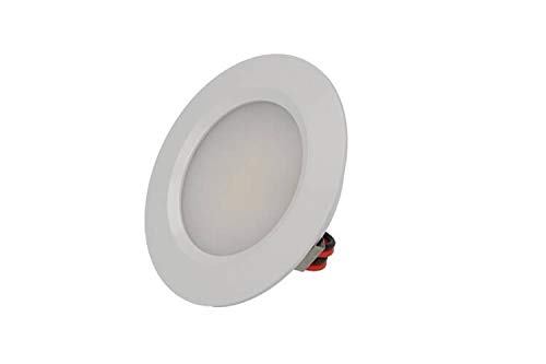 LEDLUX Mini runder LED-Einbaustrahler 3 W AC/DC 12 V DC 24 V Loch 50 mm Durchmesser 68 mm [Energieeffizienzklasse A] (Weiß, 6000K) von LEDLUX