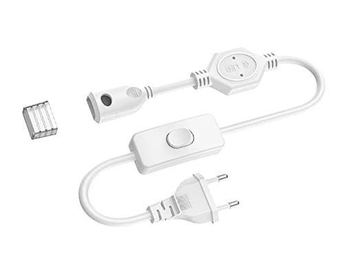 LEDLUX Netzteil Transformator, AC 220 V auf DC 220 V, Flachmodell mit Schnellanschluss, für LED-Streifen 220 V Monofarbe (Schritt 12 mm) von LEDLUX